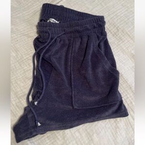 pretty garbage blue terry‎ cloth High Waisted shorts Woman’s Size S Fp Pull On